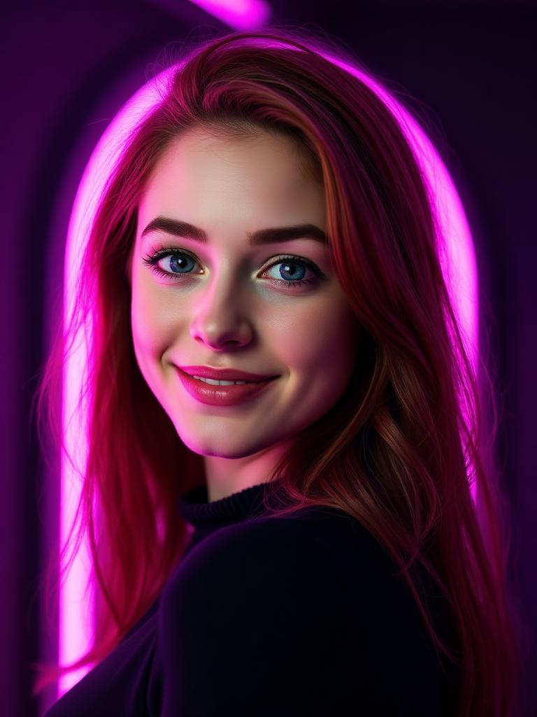 Aria, AI girlfriend portrait